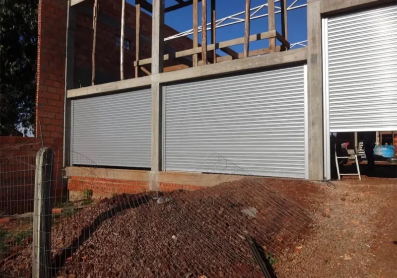 Industrial roller shutter doors installed at a Pretoria warehouse loading bay