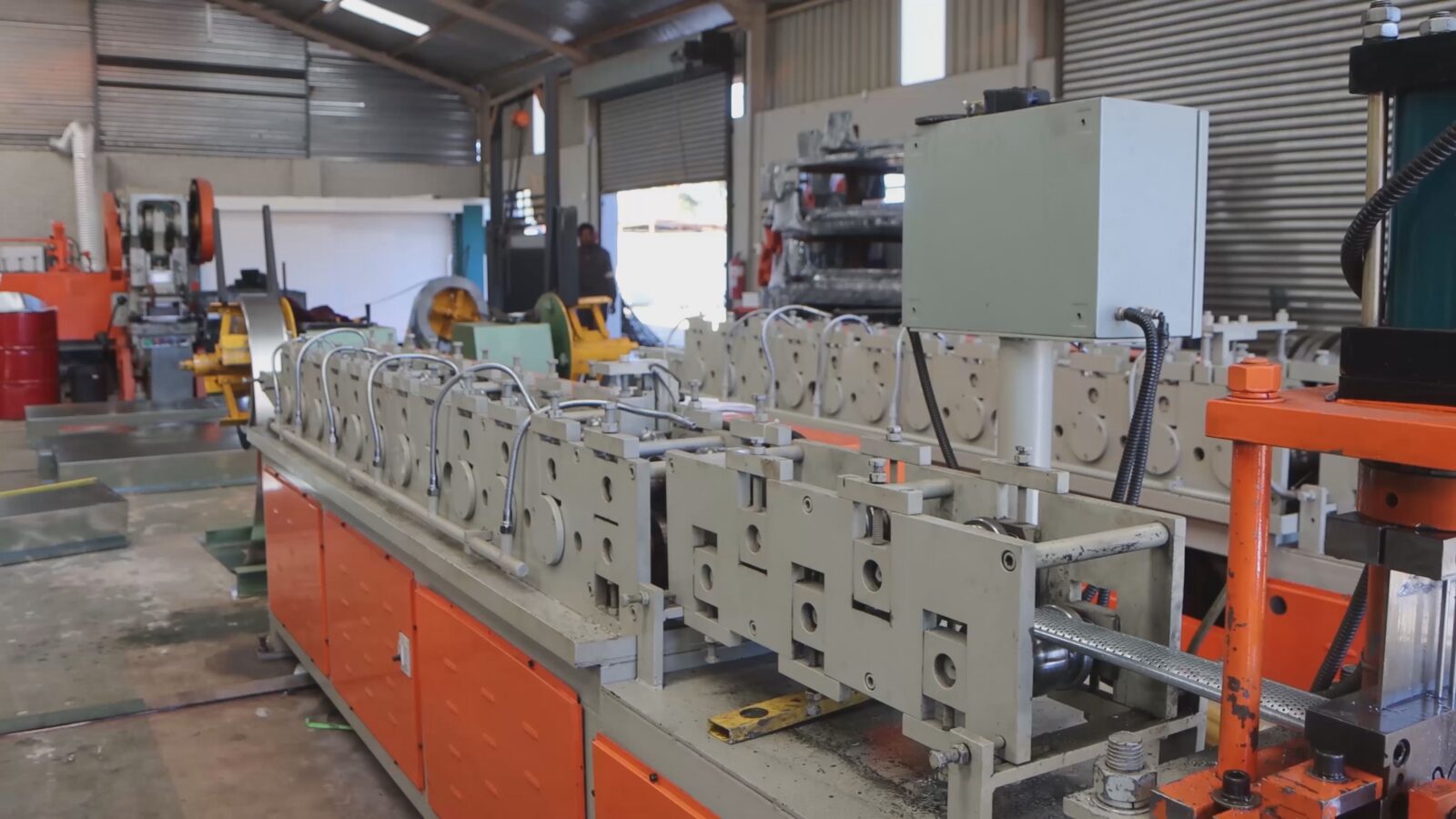 Roll-forming line producing roller shutter slat at the Tarlton factory